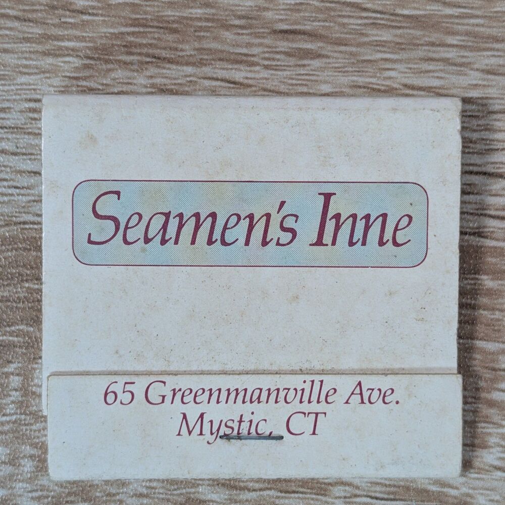 Vintage Seamen’s Inne Mystic CT Matchbook Atlantic Ocean Grille Restaurant